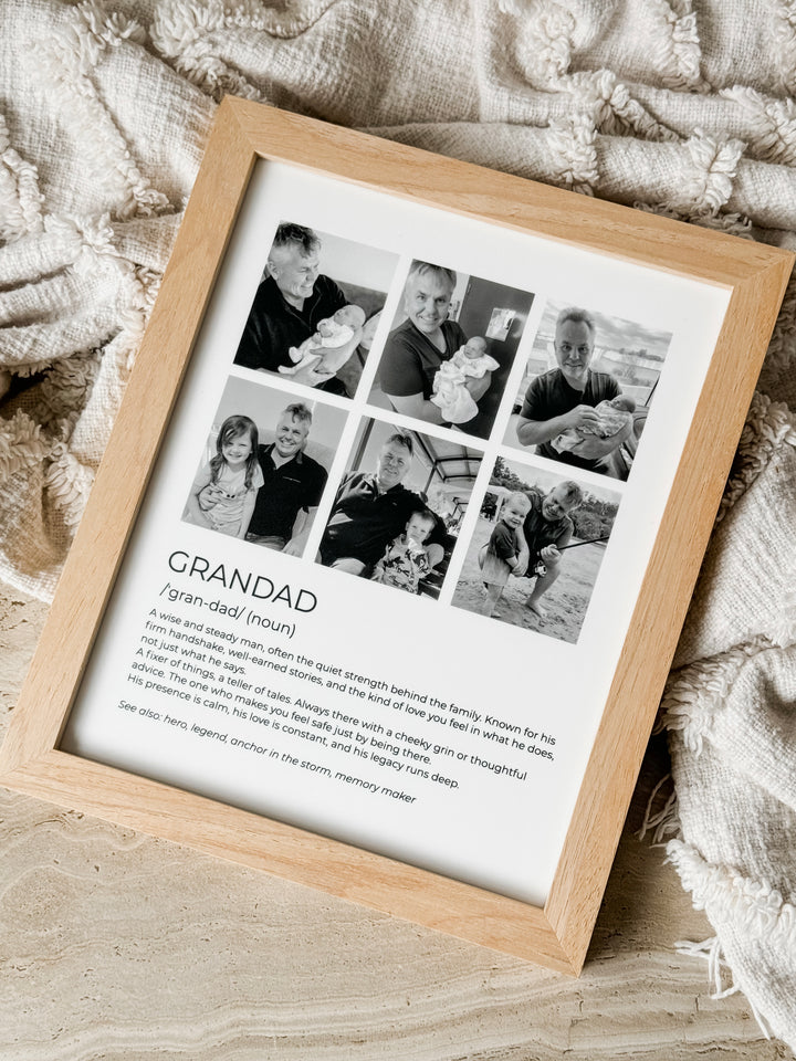 Grandad Definition Collage Photo Frame 8x10