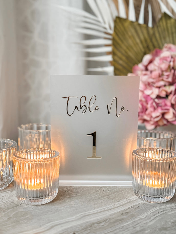 Rectangle Acrylic Table Numbers