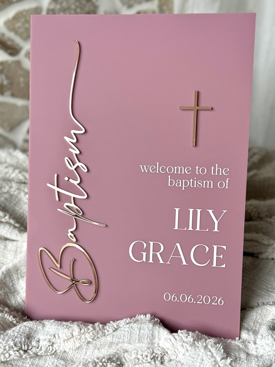 Baptism Welcome Sign - Style 2