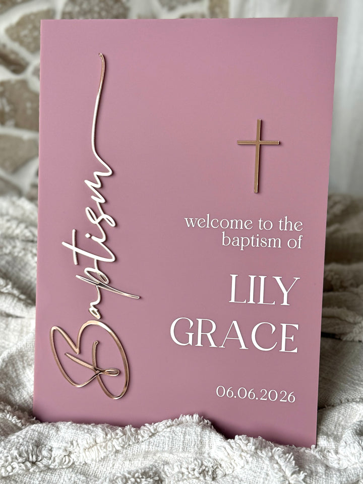 Baptism Welcome Sign - Style 2
