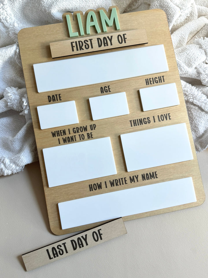 First/Last Day Board - Style 2