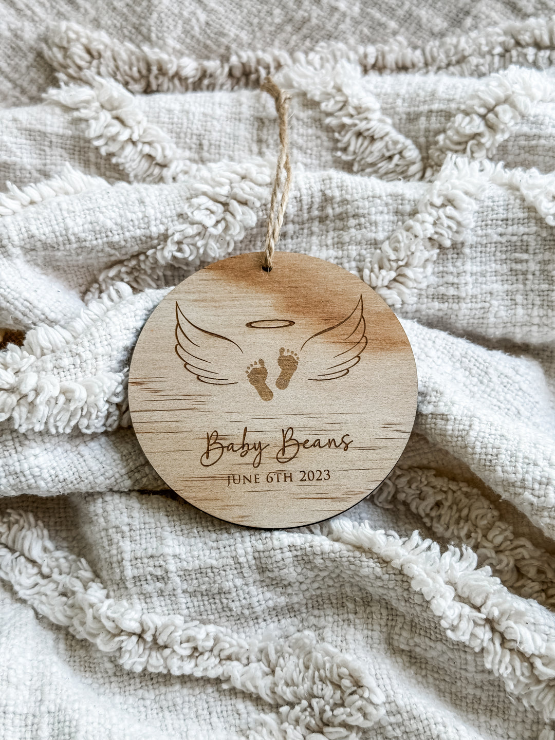 Personalised Baby Foot Print Memorial Ornament