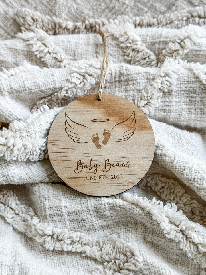 Personalised Baby Foot Print Memorial Ornament