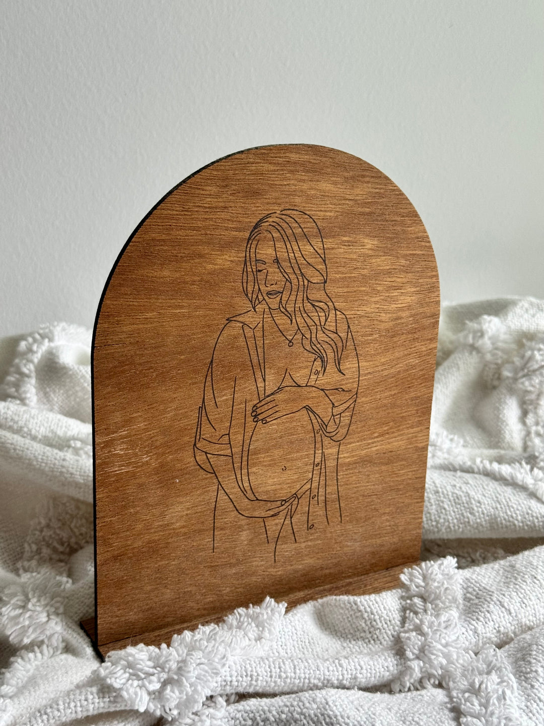 Line Art on Hardwood Arch