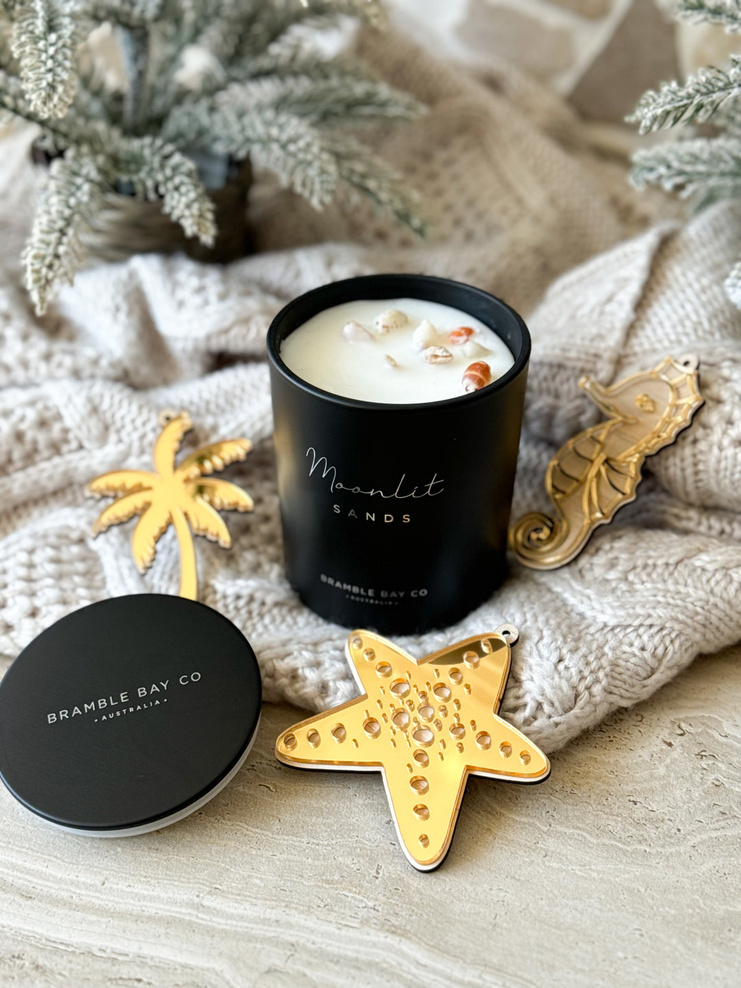 Moonlit Sands Ocean After Dark Candle