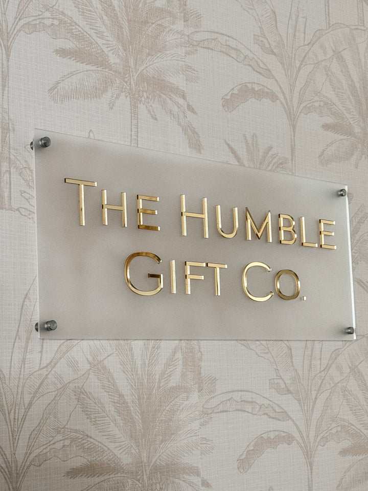 Rectangle Acrylic Logo Sign with Stand-offs