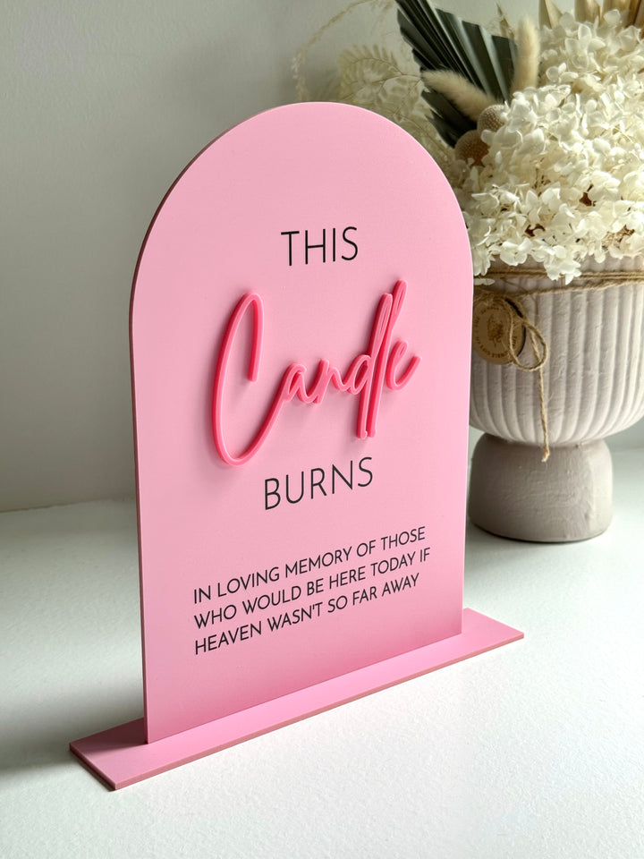 This Candle Burns Sign