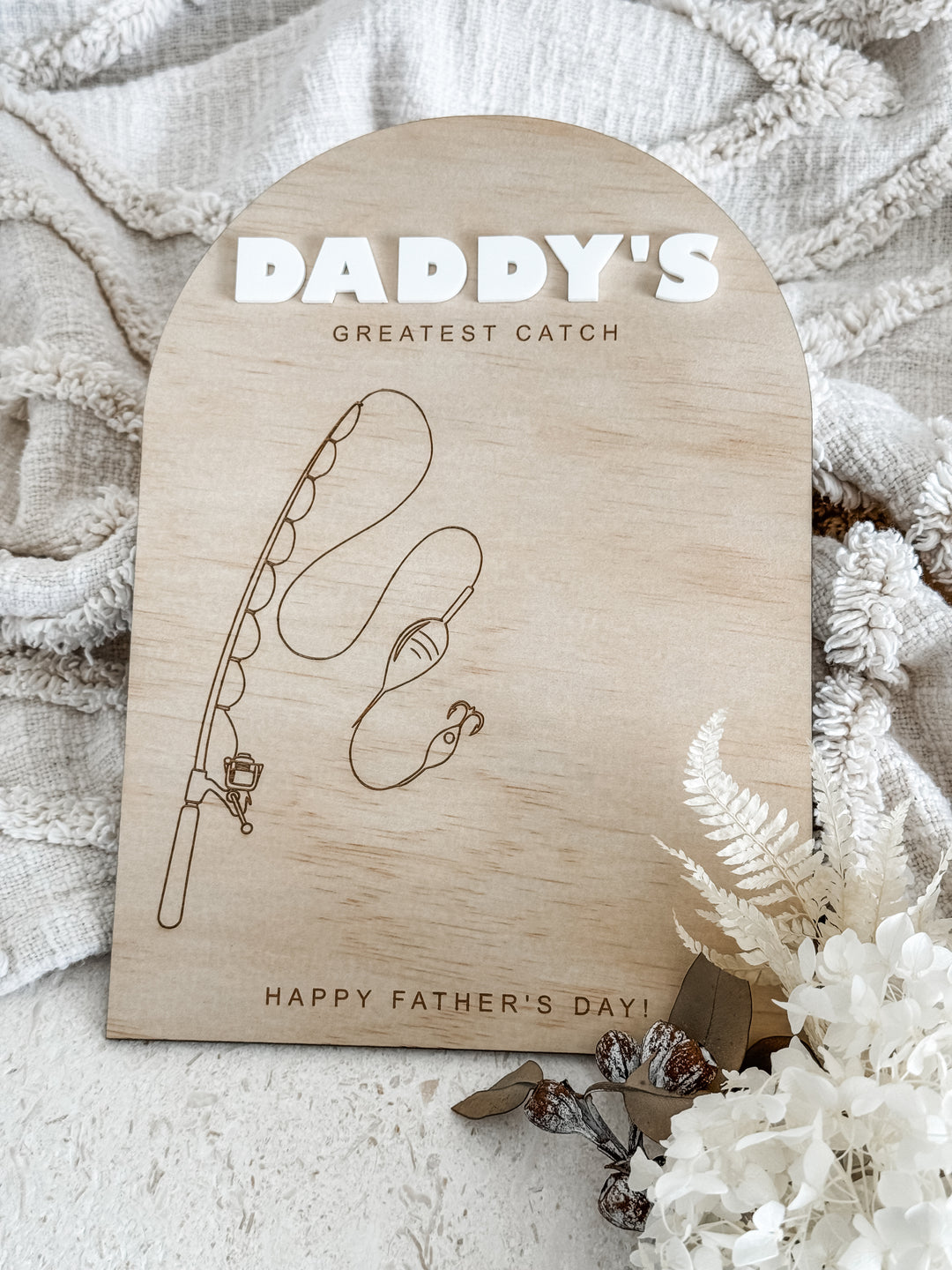 Wooden Father’s Day Fishing Plaque