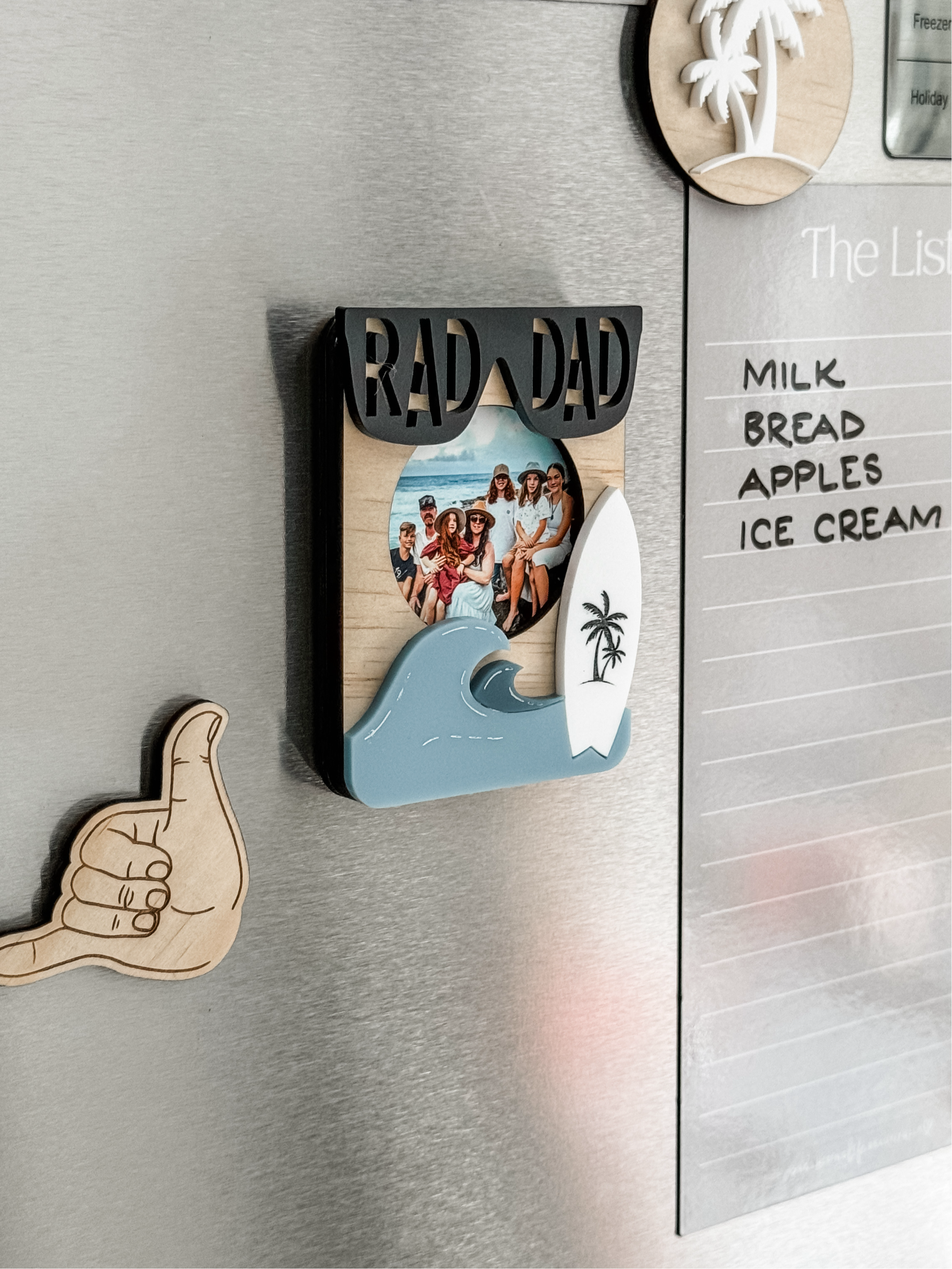 Rad Dad Fridge Magnet Photo Frame