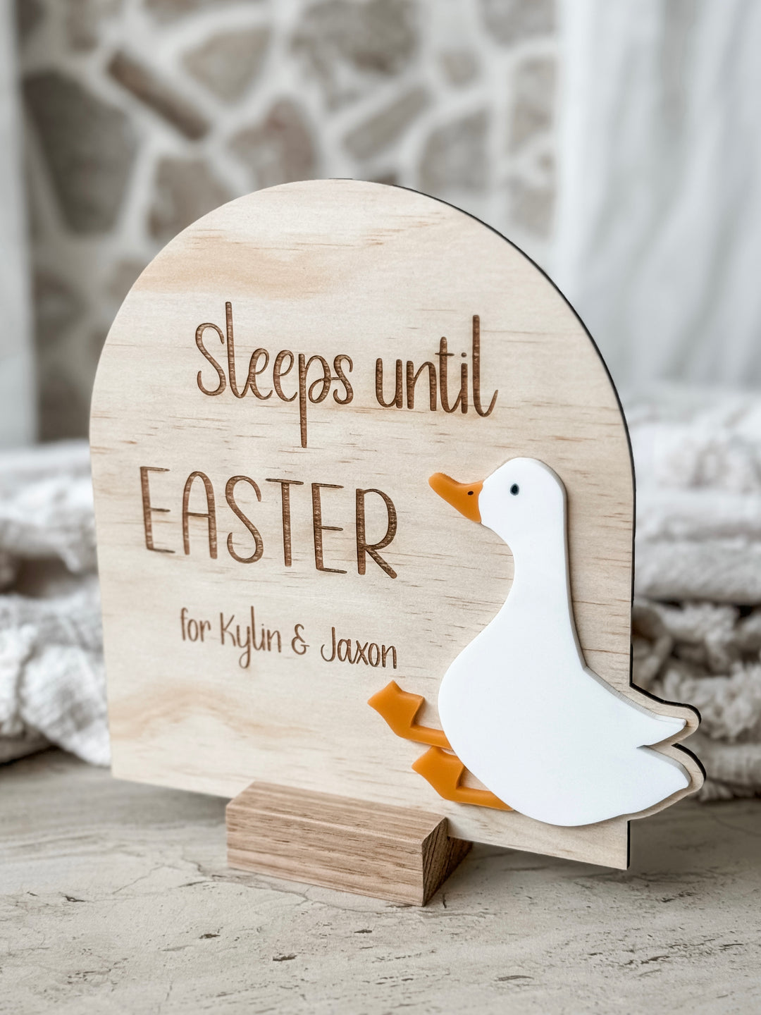 Goose Countdown To Easter Plaque