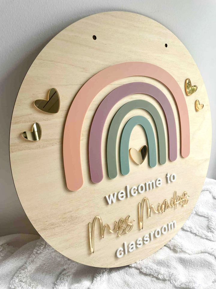 Rainbow Teacher's Classroom Sign