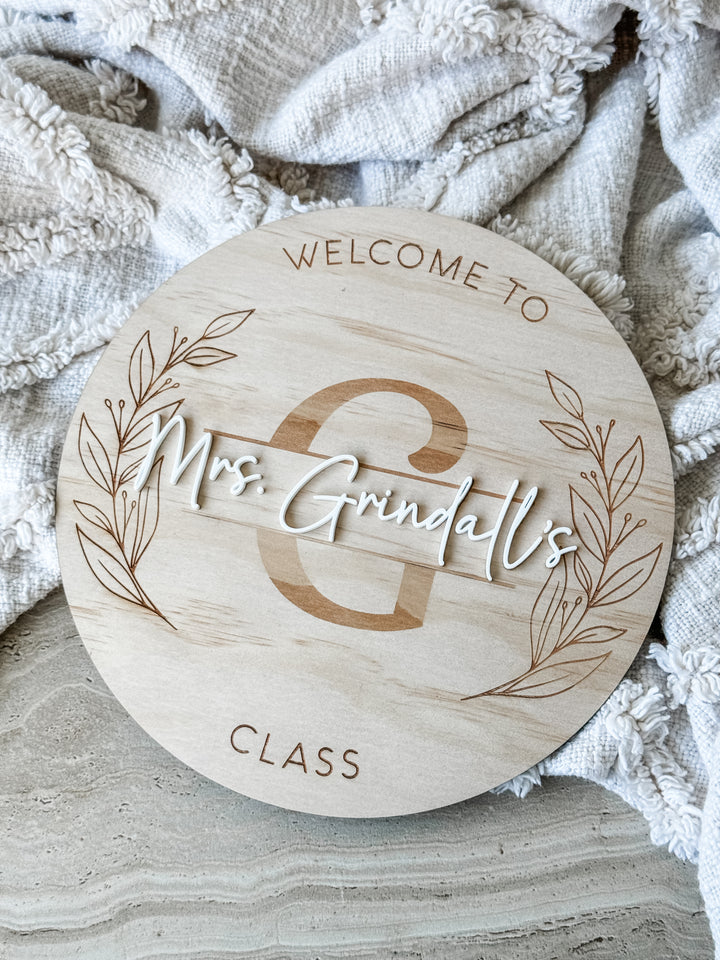 Welcome Sign for Classroom