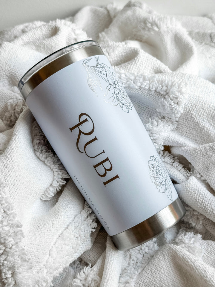 Personalised Birth Flower Travel Mug