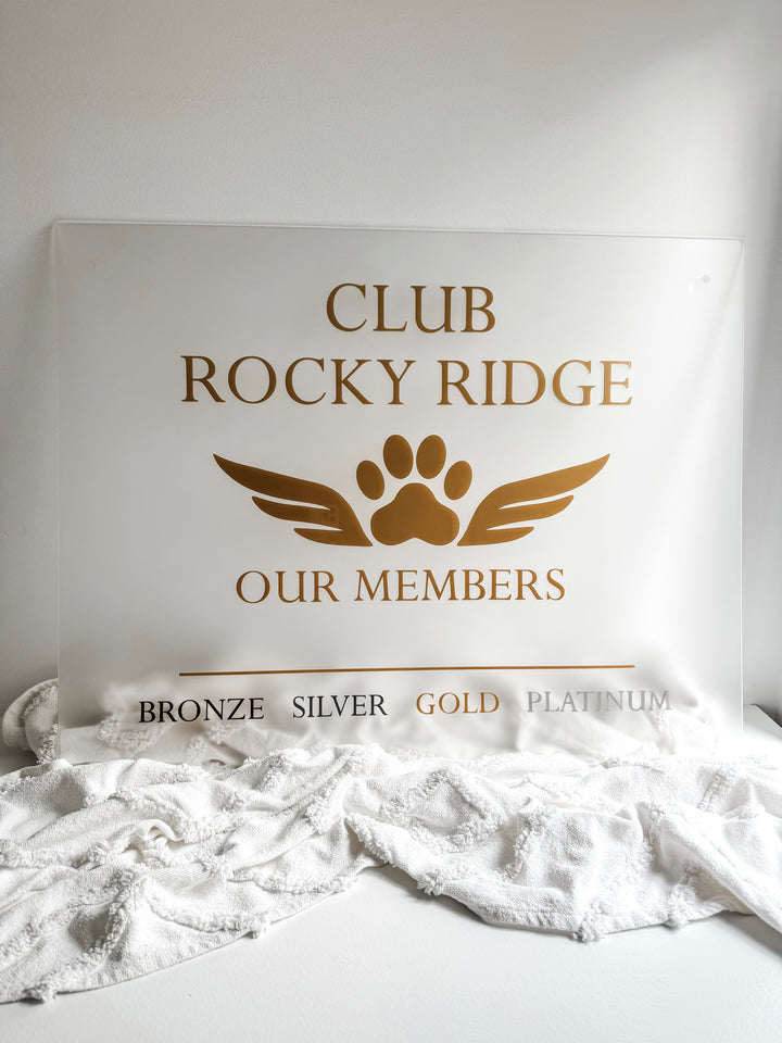 Rectangle Acrylic Logo Sign