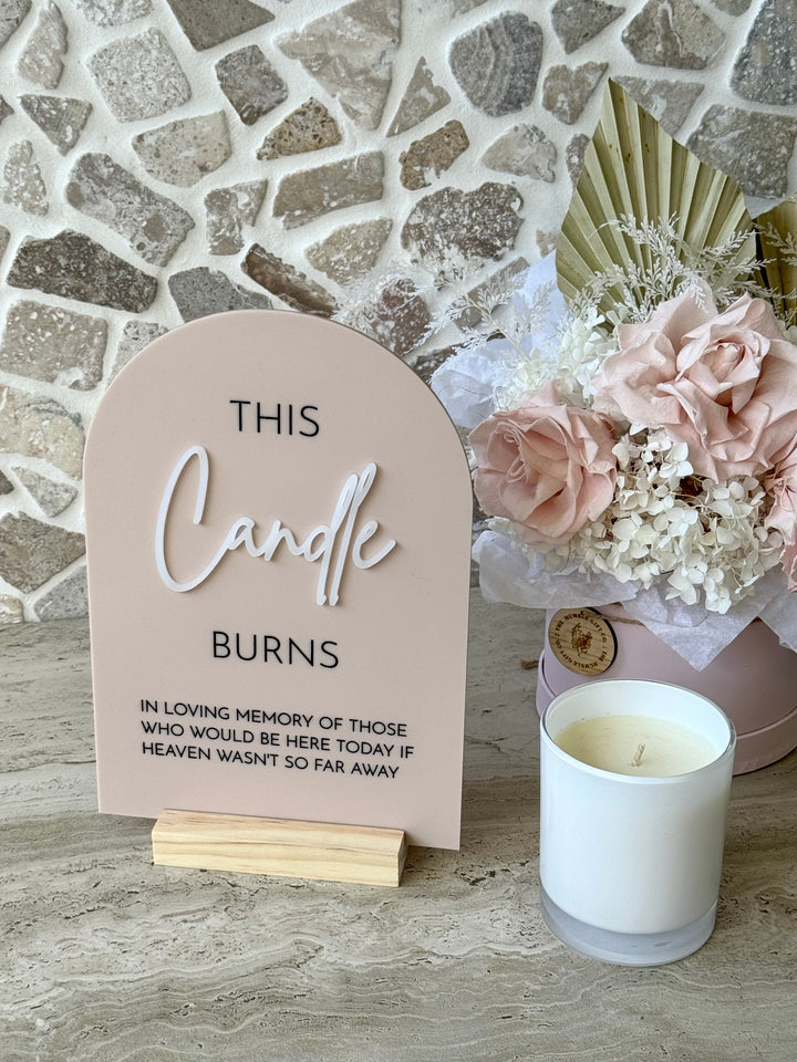This Candle Burns Sign