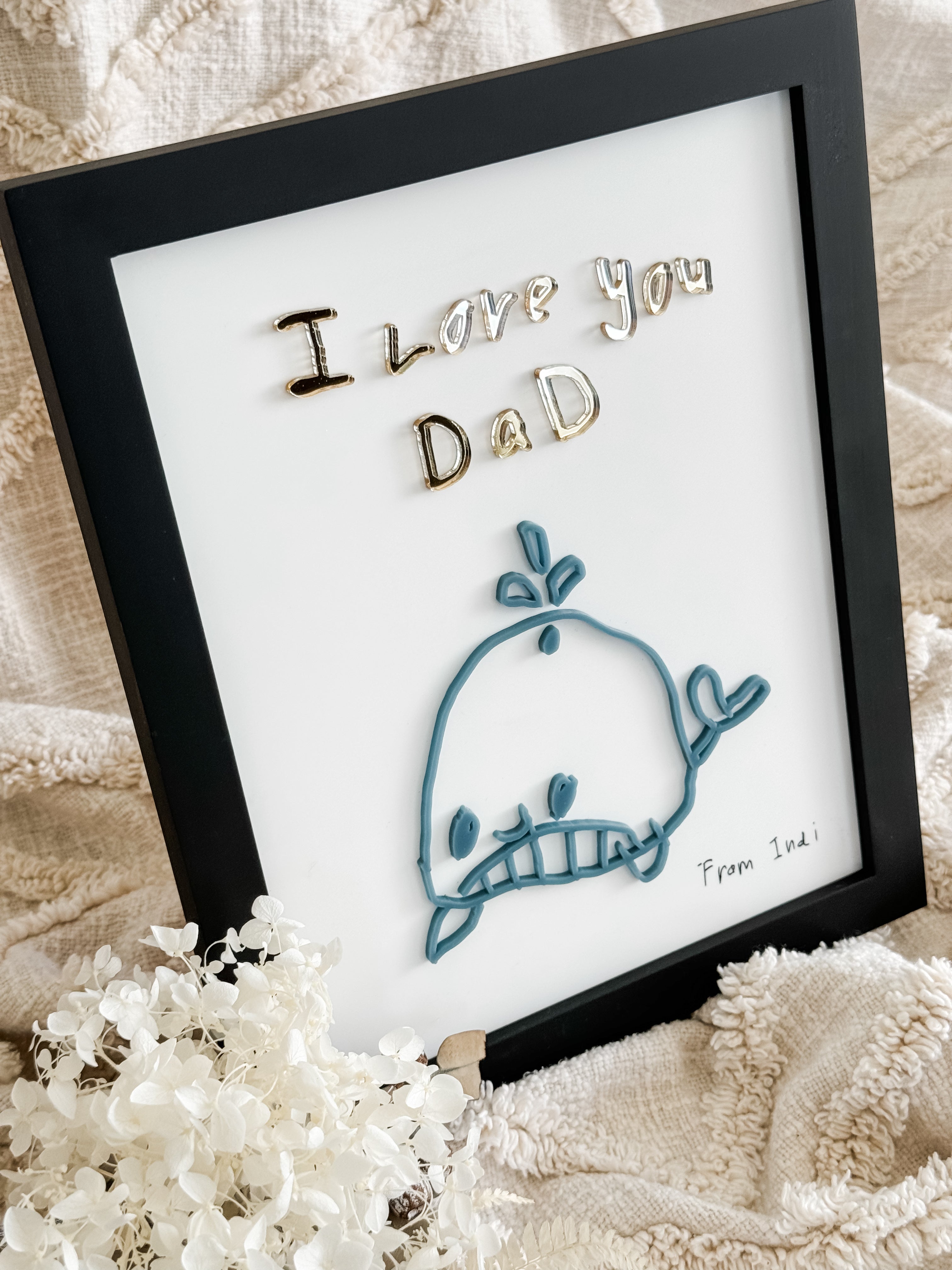 CUSTOM Kids Hand-Drawn Acrylic Art Frame