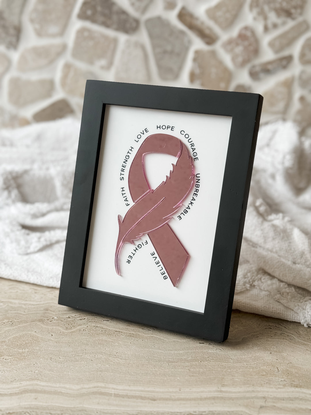 Pink Ribbon - Affirmation Frame