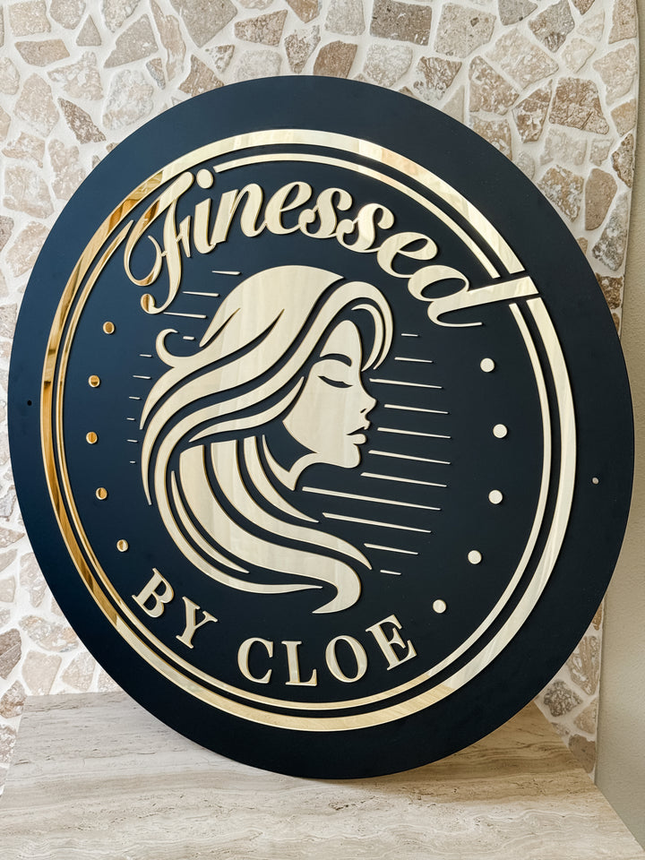 Round Acrylic Logo Sign