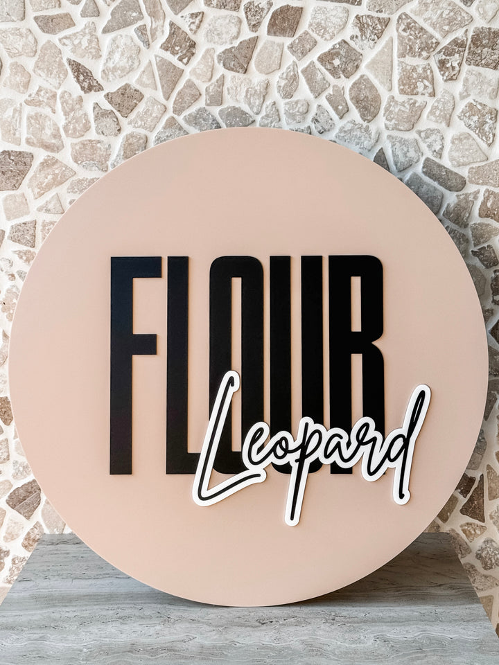 Round Acrylic Logo Sign