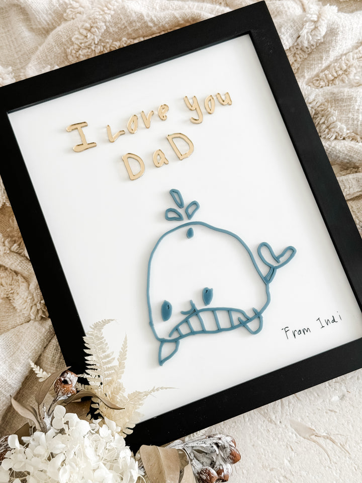 CUSTOM Kids Hand-Drawn Acrylic Art Frame