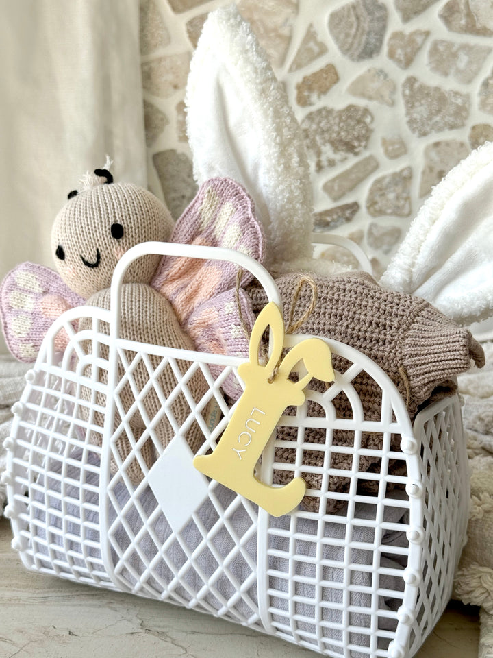 Personalised Bunny  Acrylic Alphabet Tag