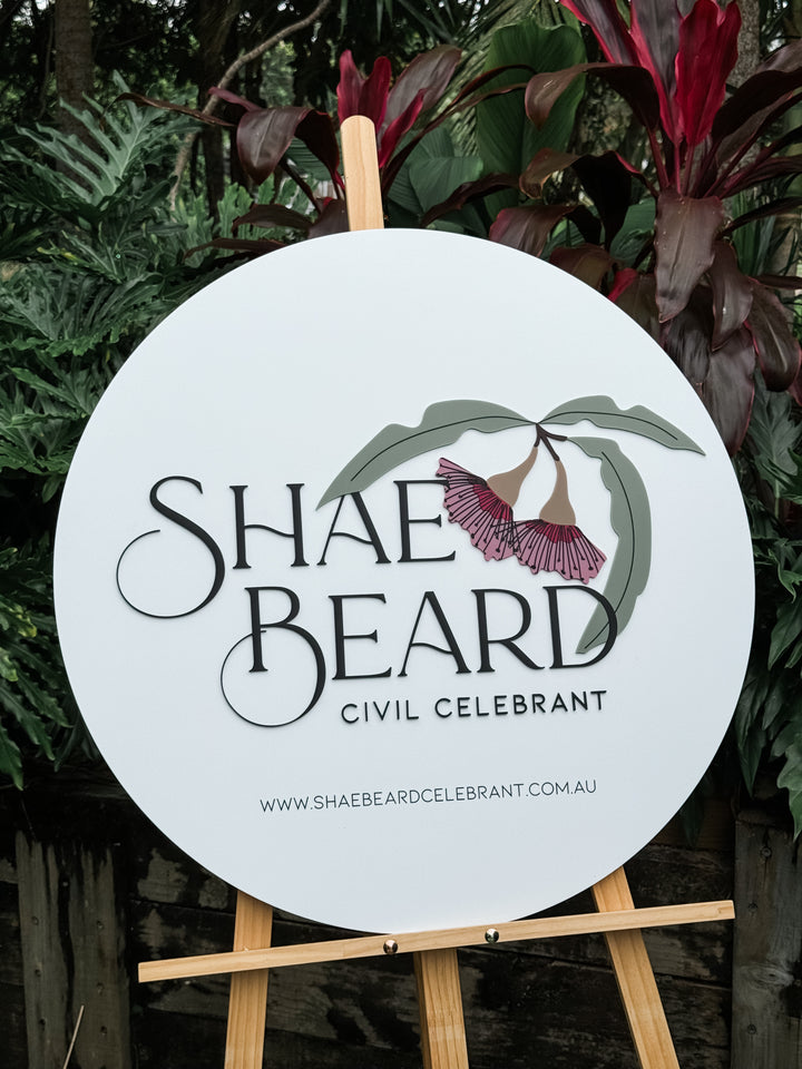 Round Acrylic Logo Sign