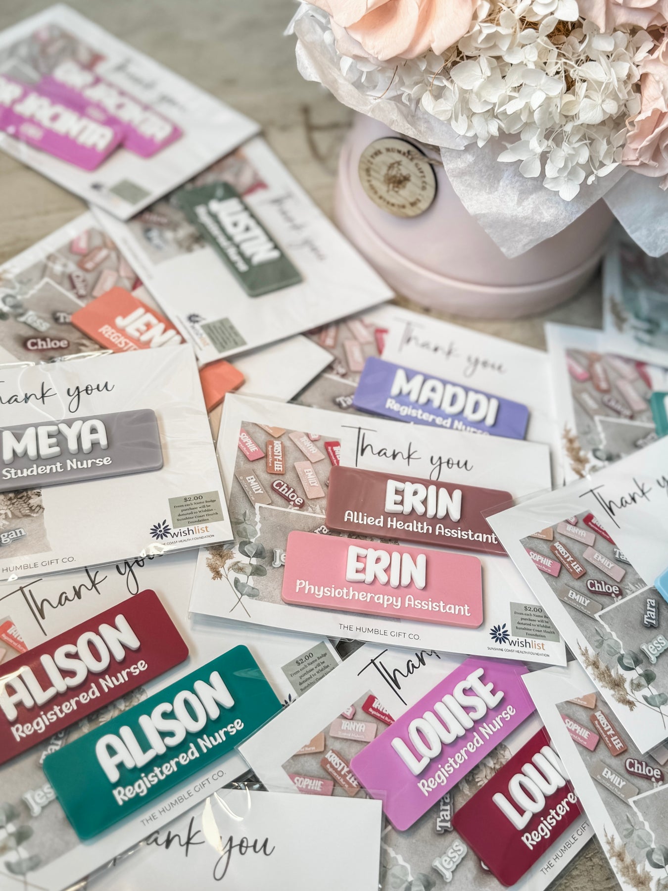 Custom Engraved Name Tag - 1.5 X 3 Inches, Durable Acrylic, 18 Color Options, Made In USA (Cashew-Darkbrown)