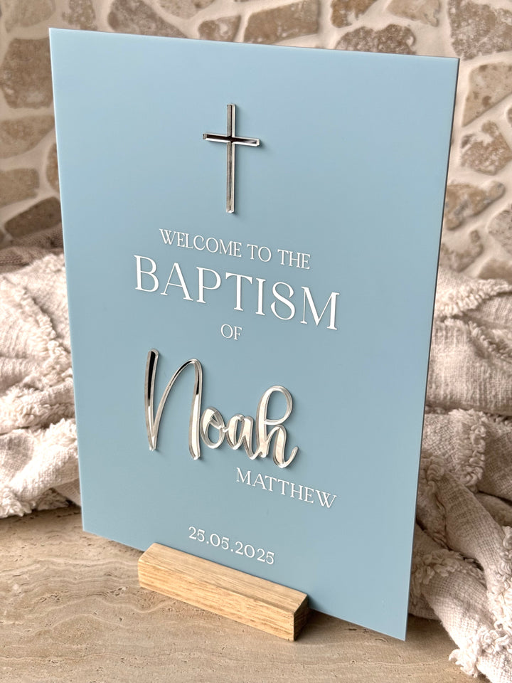 Baptism Tabletop Welcome Sign - Style 3