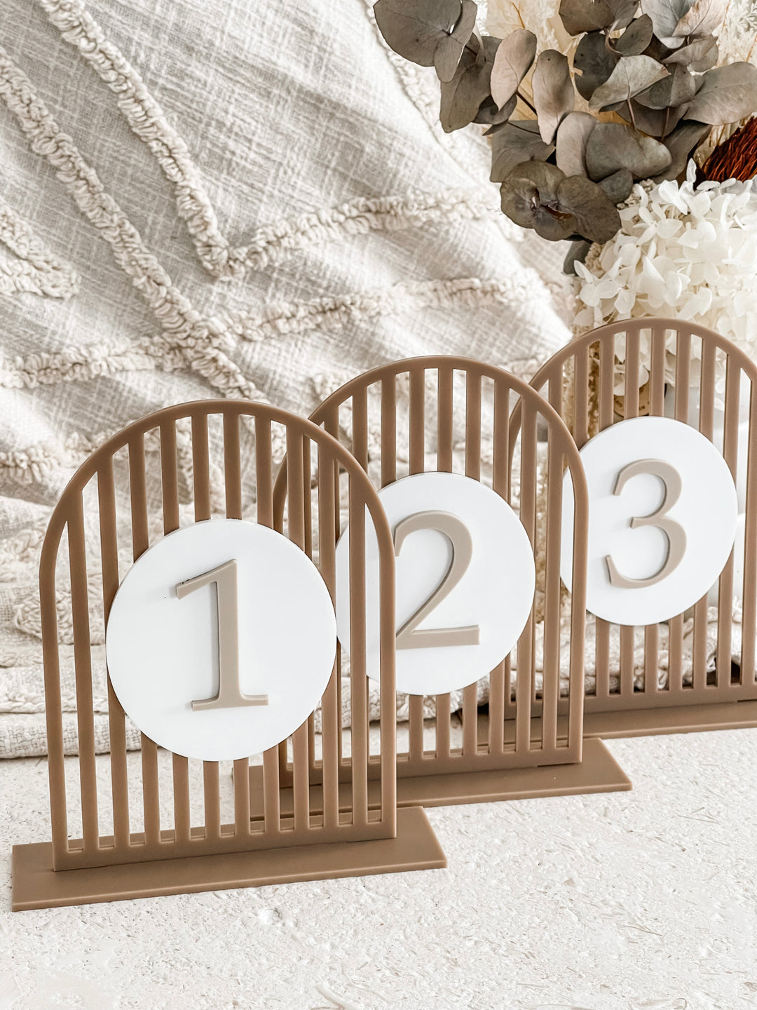 Gated Arched Acrylic Table Numbers