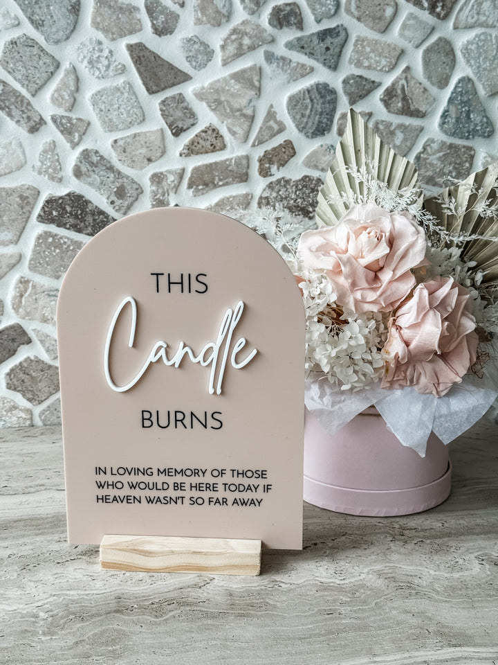 This Candle Burns Sign