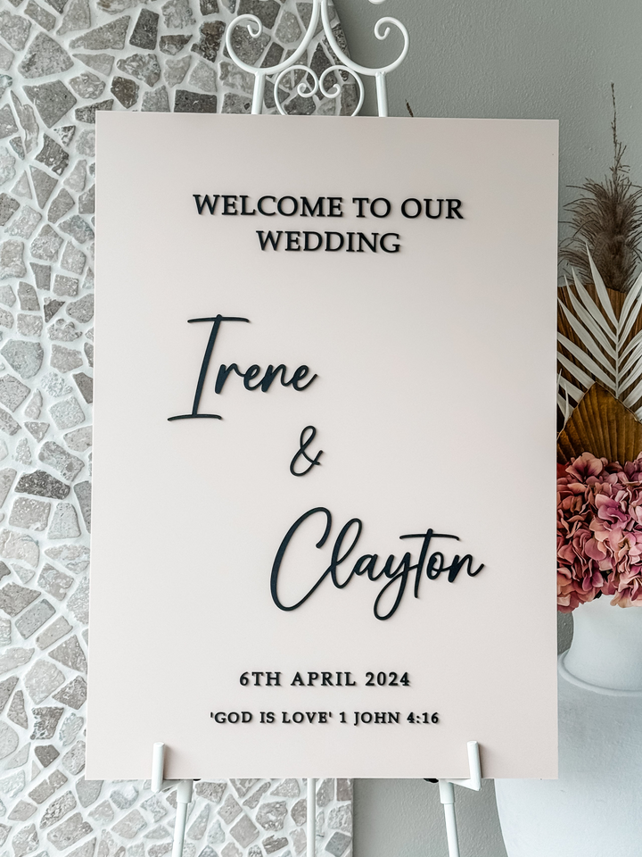 Acrylic Welcome Sign - Minimalistic