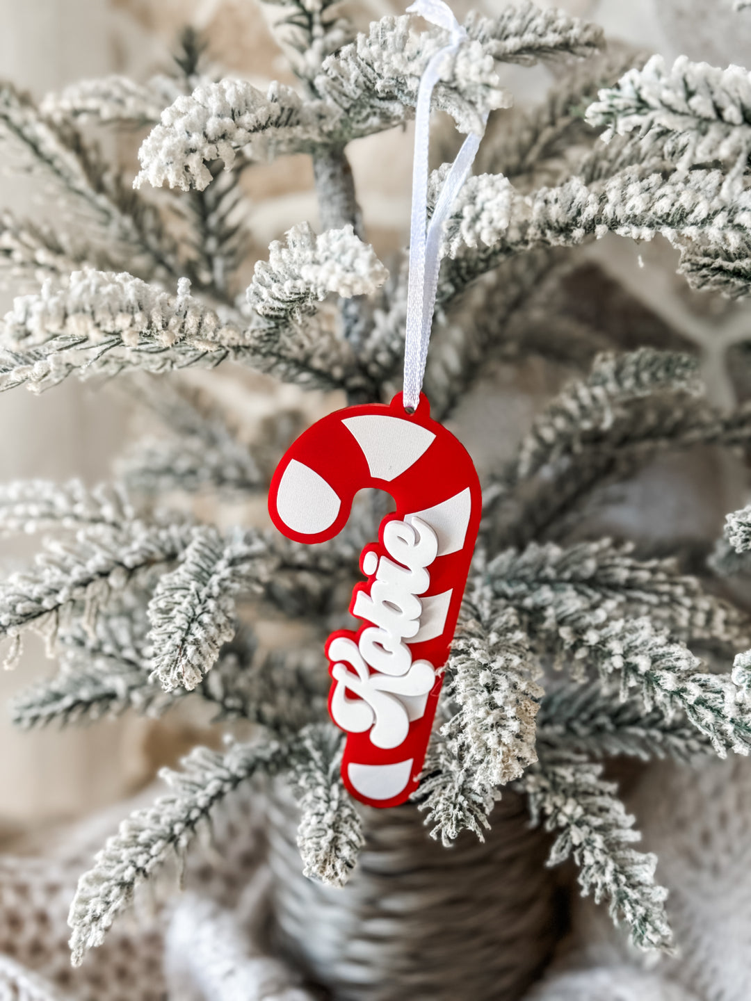 Retro Candy Cane Ornament
