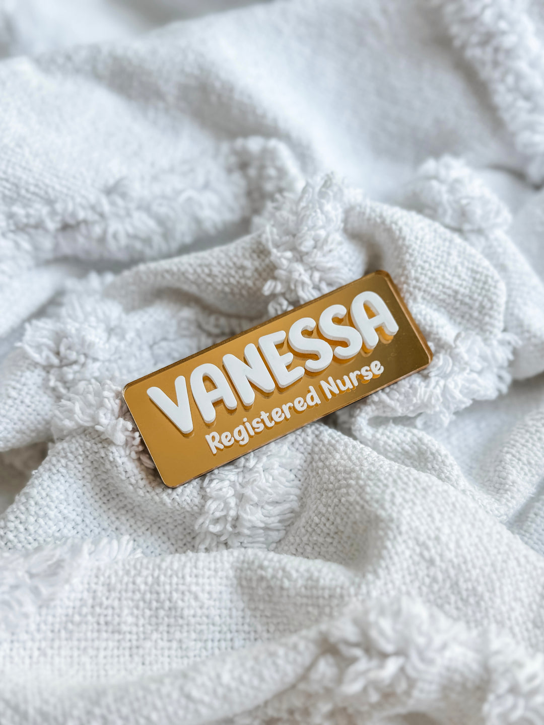 Name Badge with Occupation - Mirror Acrylic