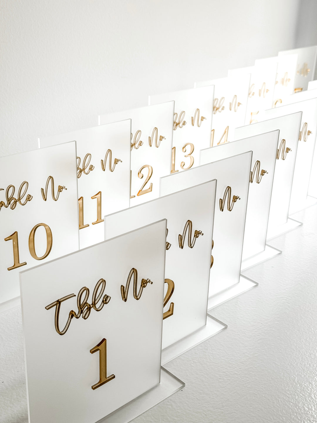 Rectangle Acrylic Table Numbers