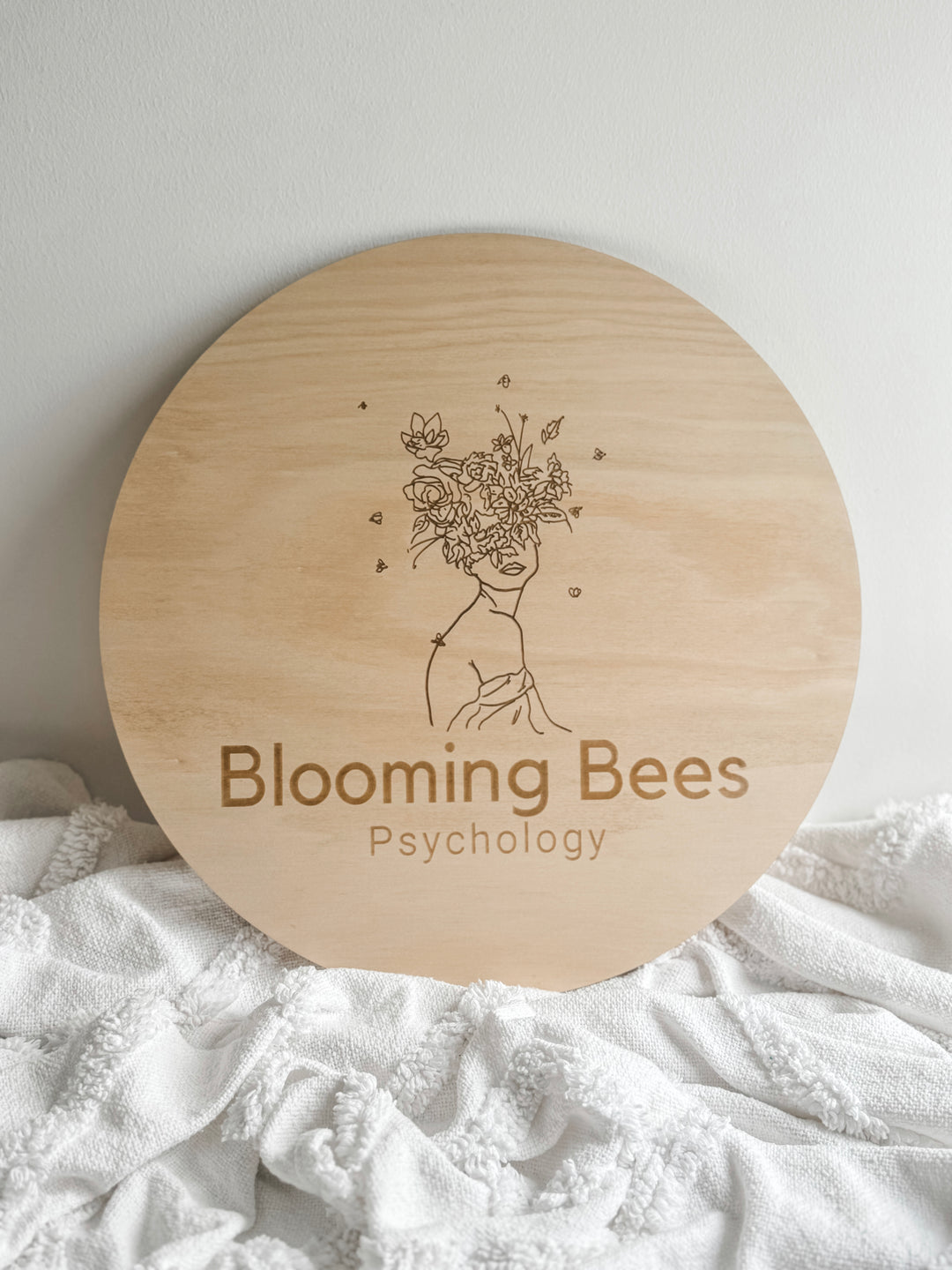 Round Engraved Wooden Sign