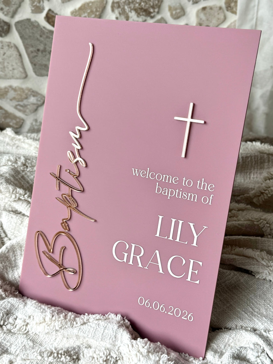 Baptism Welcome Sign - Style 2