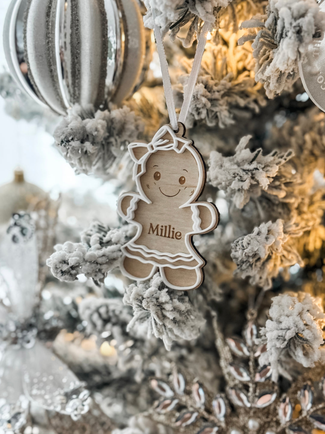Gingerbread Man Layered Personalised Ornament