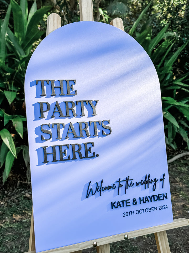 Acrylic Arch Welcome Sign