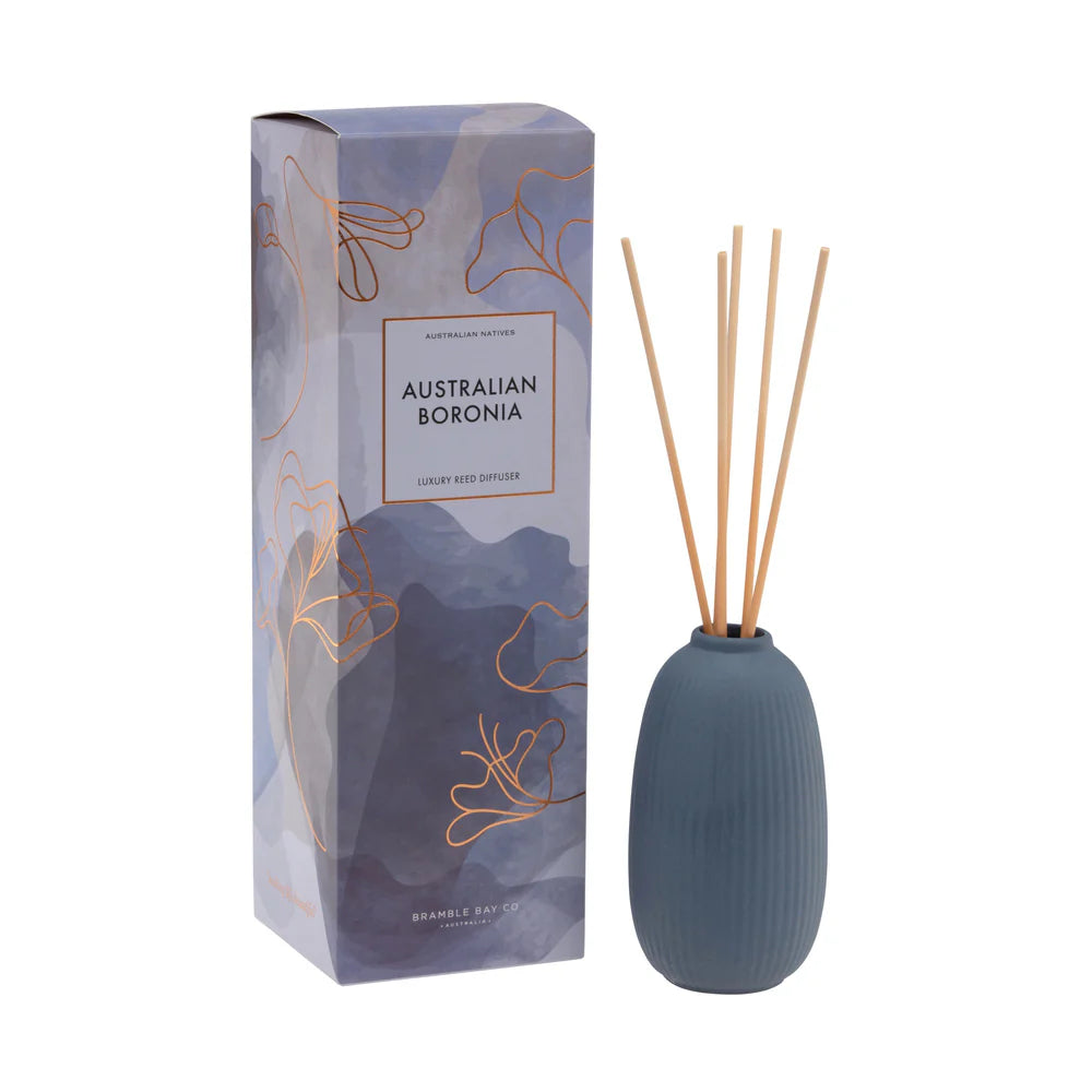 Australian Boronia Diffuser | Dark Blue Reed Diffuser – The Humble Gift Co.