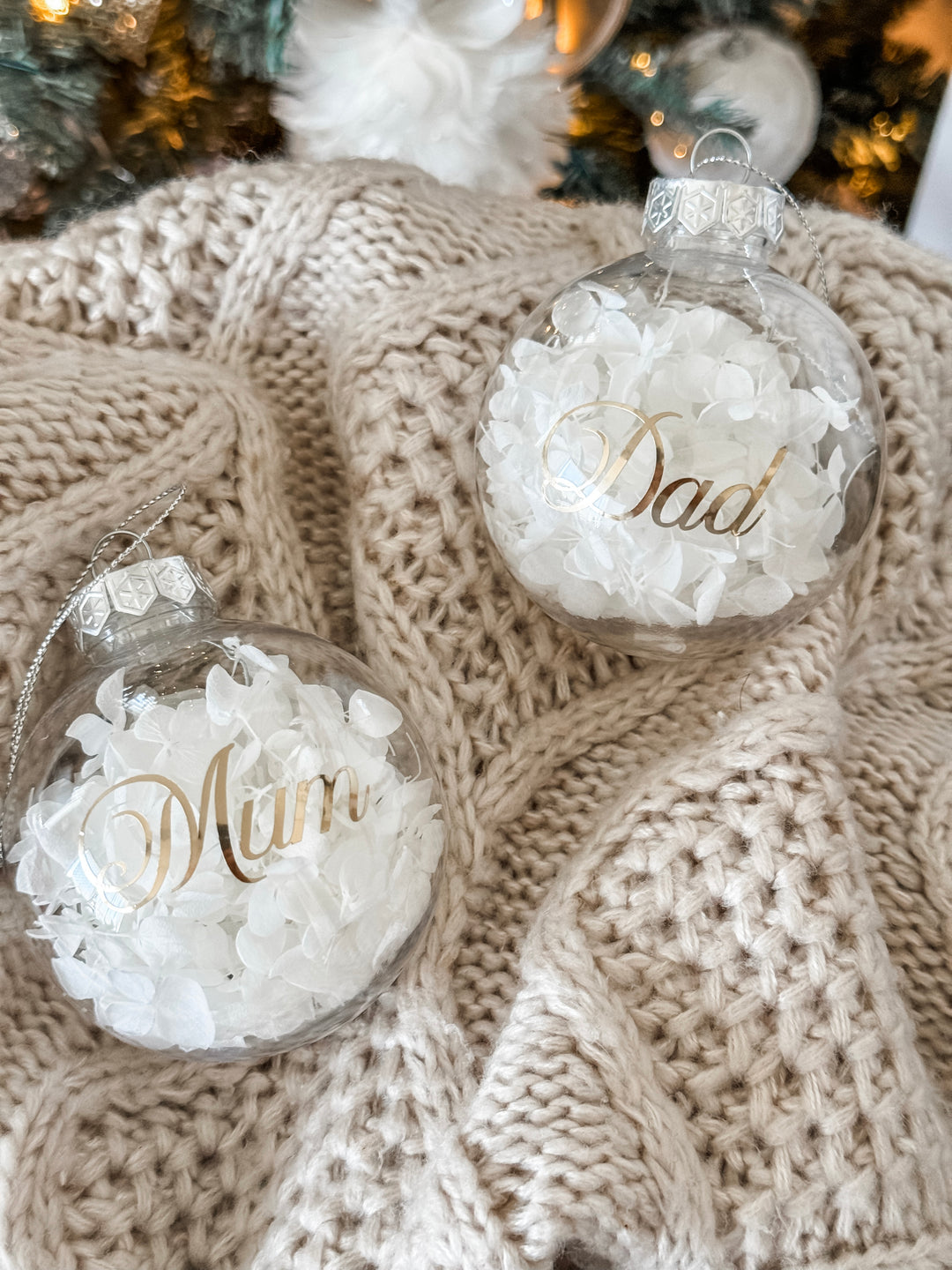 Personalised Flower Baubles