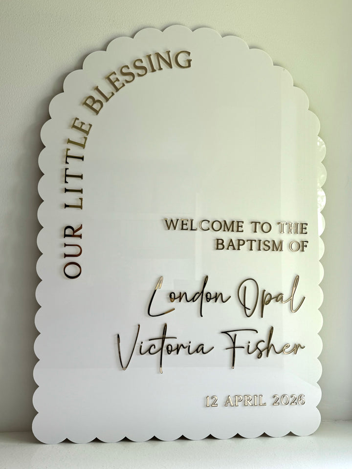 Baptism Welcome Sign - Style 4
