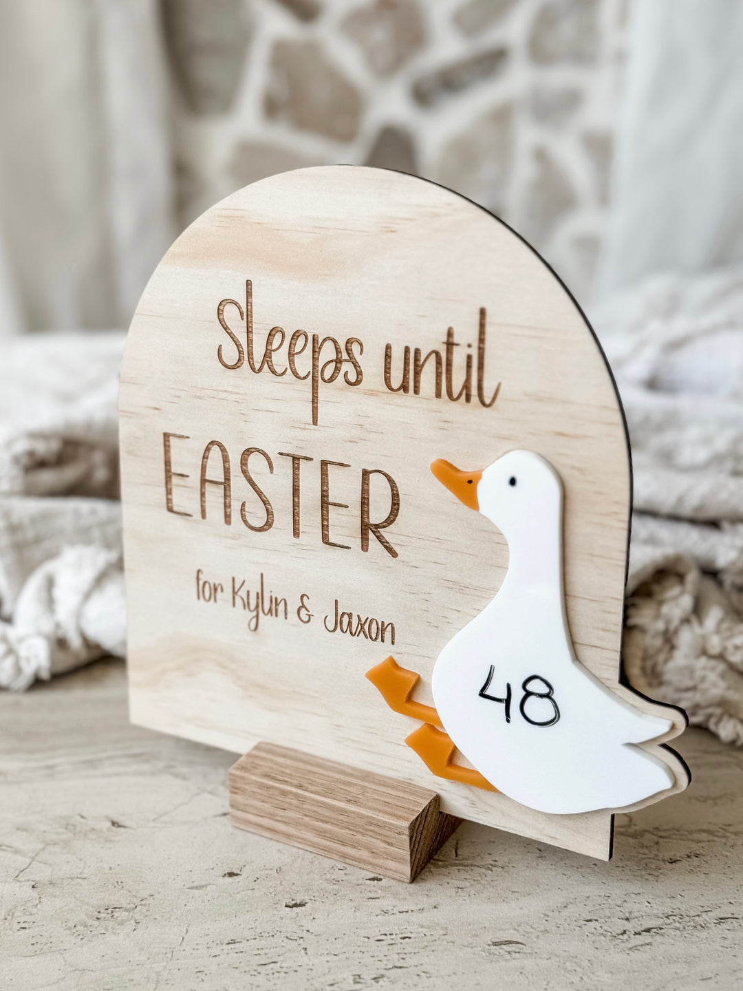 Goose Countdown To Easter Plaque