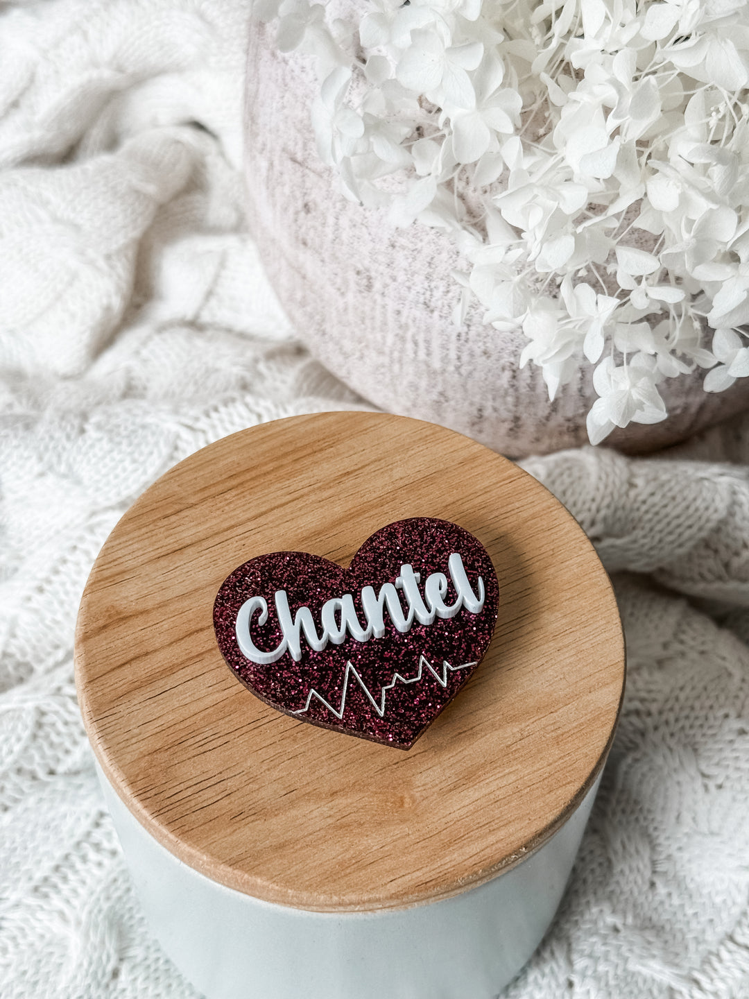 Heart Beat Name Badge