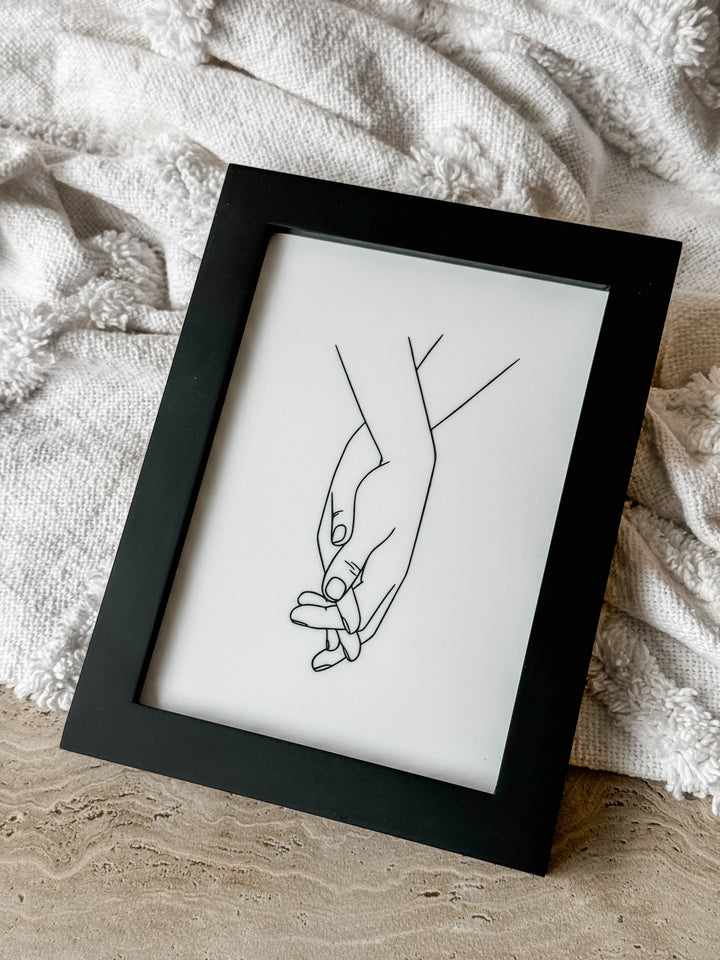 ’Together’ Framed Line Art