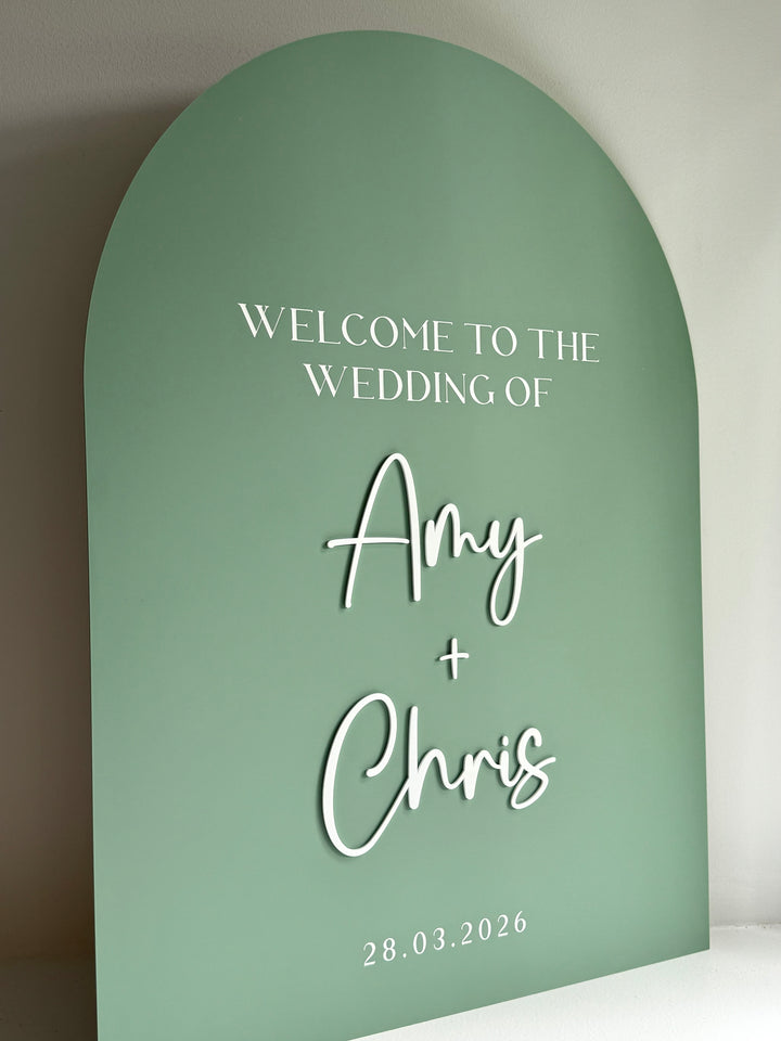 Acrylic Arch Welcome Sign - Style 3