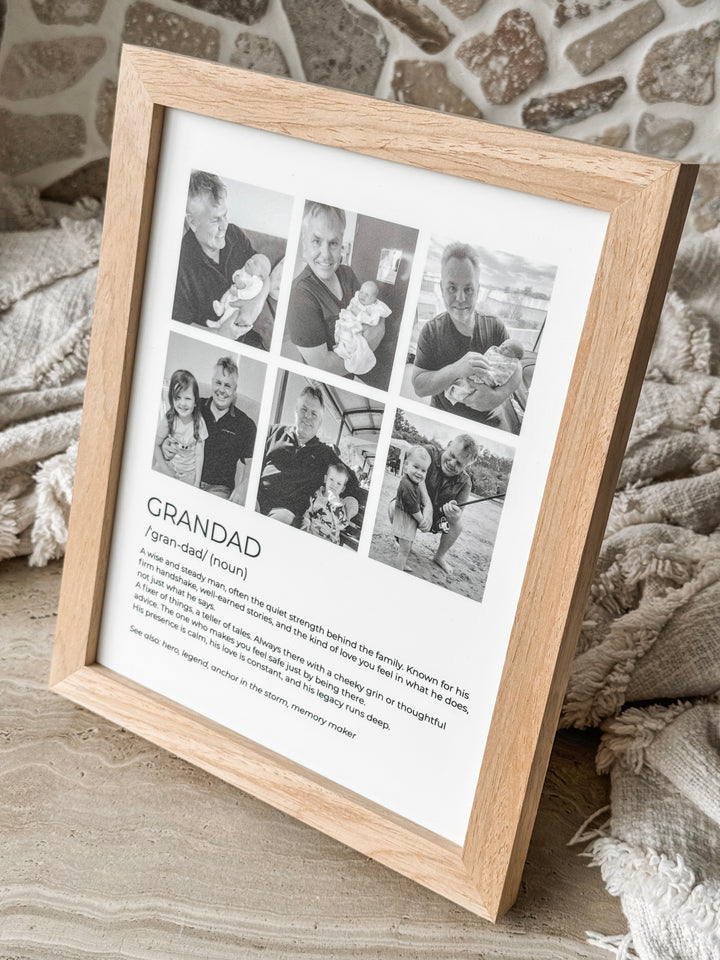 Grandad Definition Collage Photo Frame 8x10