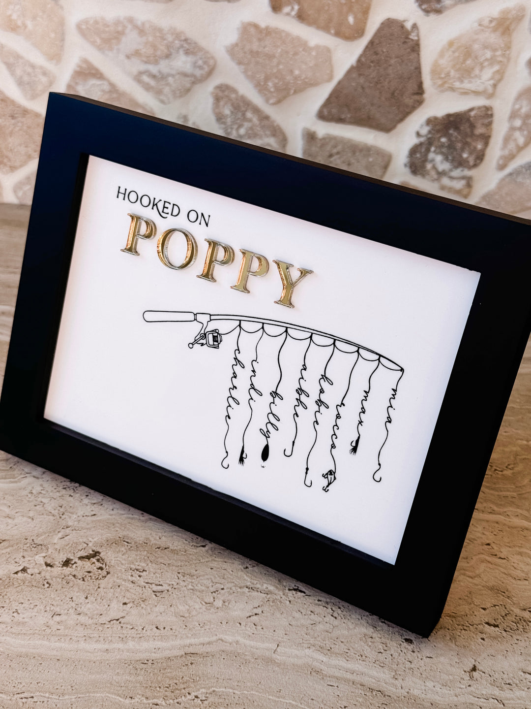 Personalised Father’s Day Fishing Sign - Hooked On…