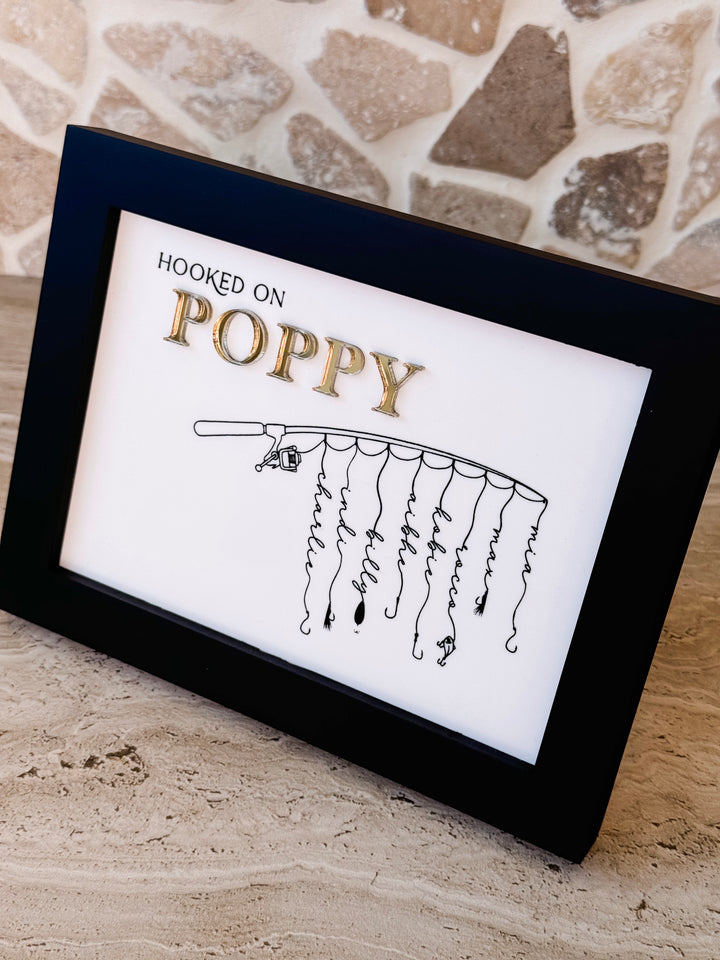 Personalised Father’s Day Fishing Sign - Hooked On…