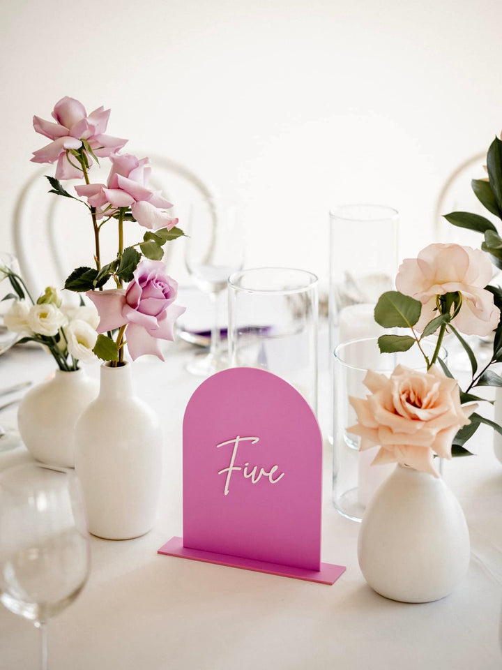 Acrylic Arch Table Numbers