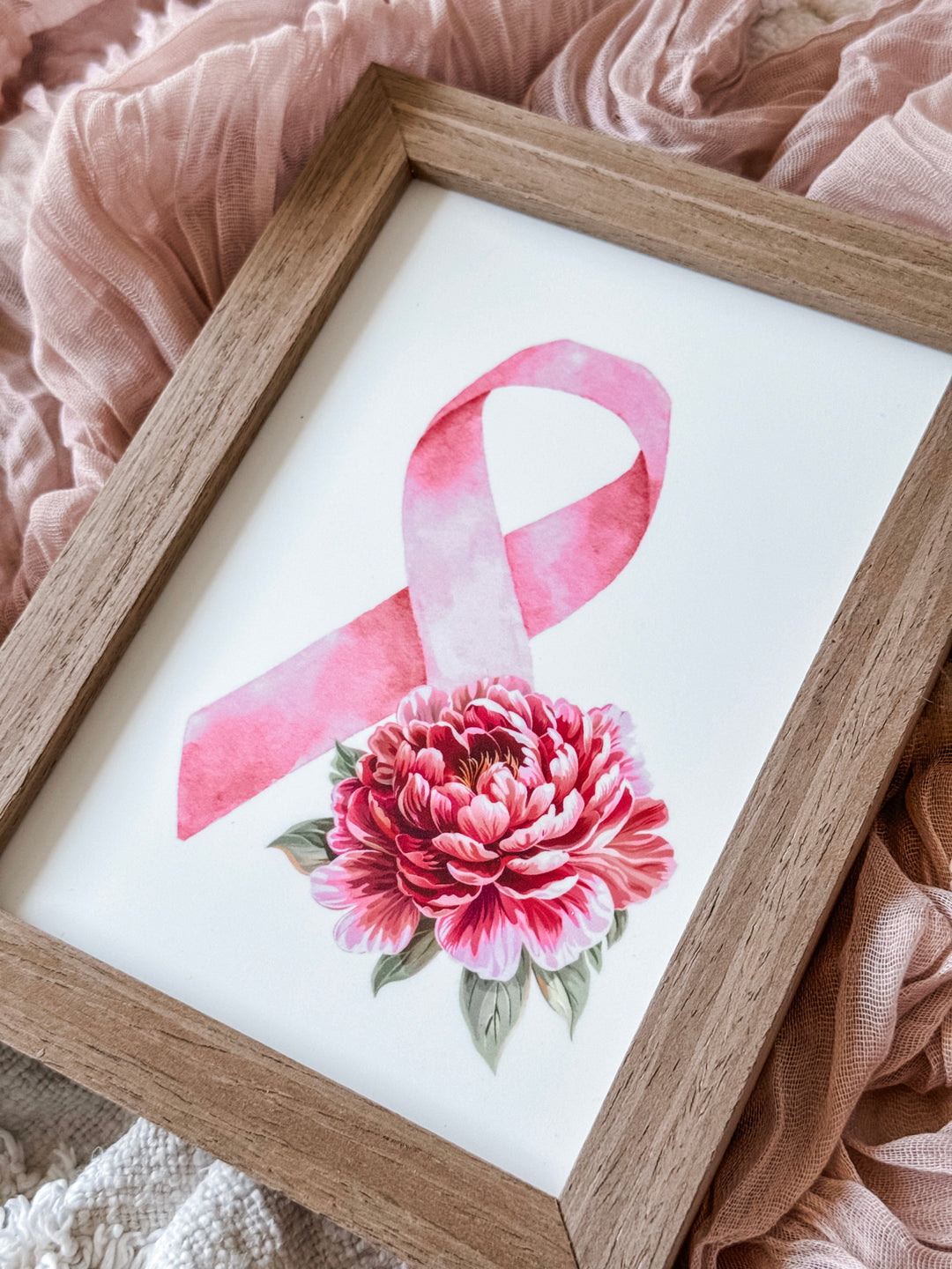 Breast Cancer Pink Ribbon - Decor Frame
